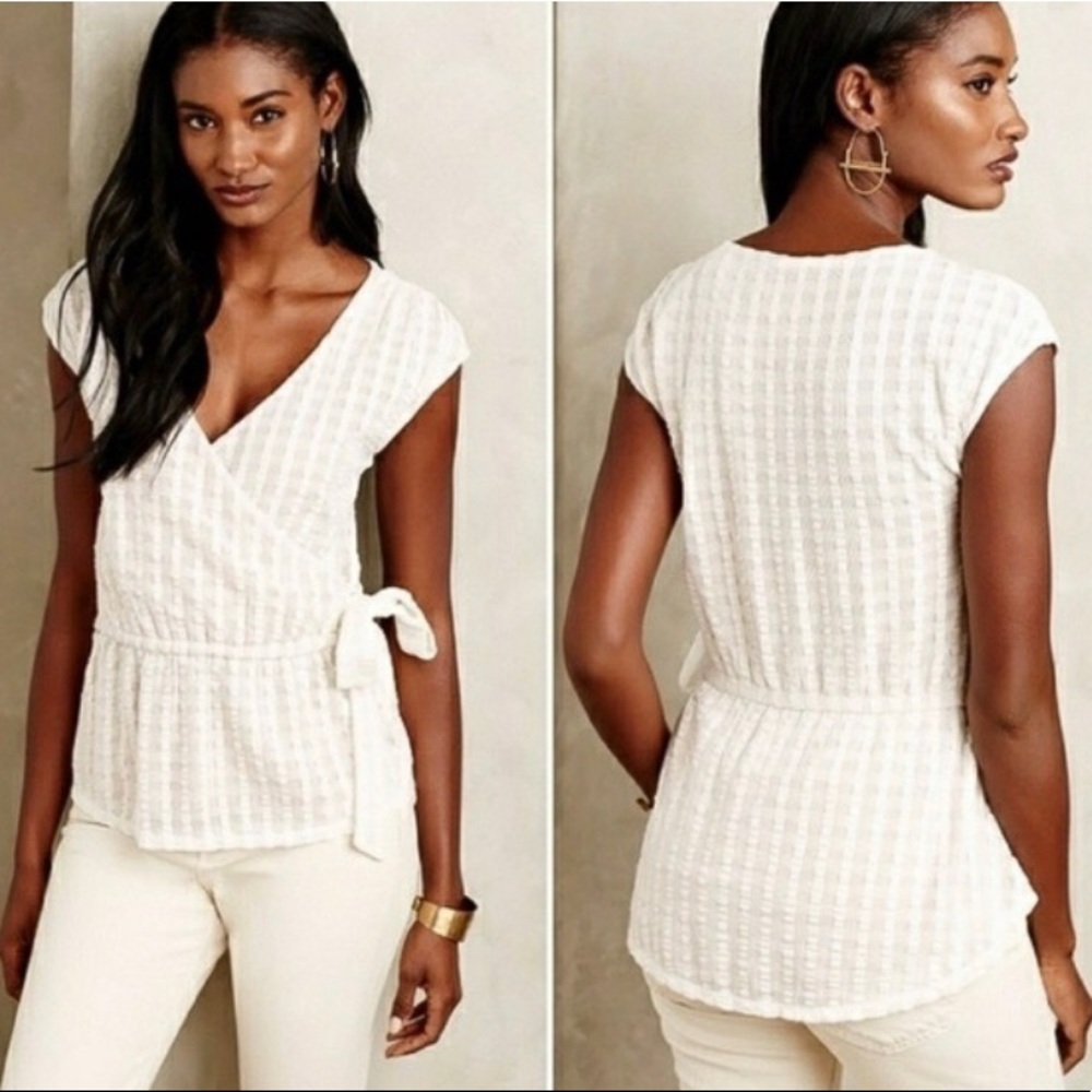 Anthropologie Deletta Malep Wrap Top